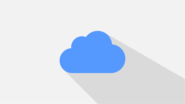 Blue Cloud Icon Shadow