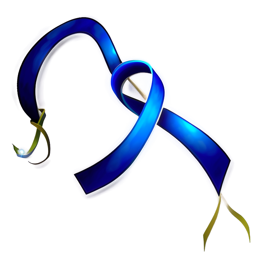 Blue Colon Cancer Ribbon Png 06292024