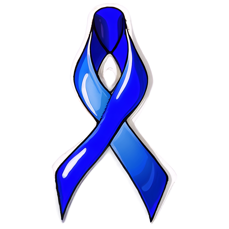 Blue Colon Cancer Ribbon Png 06292024