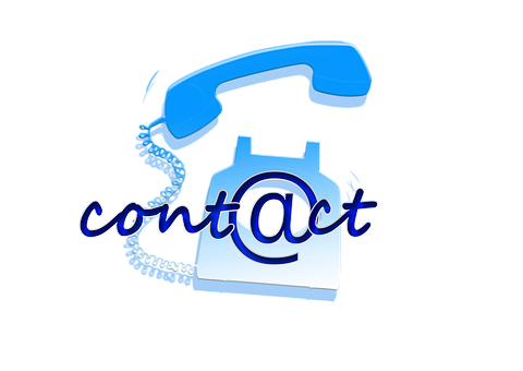 Blue Contact Phone Graphic