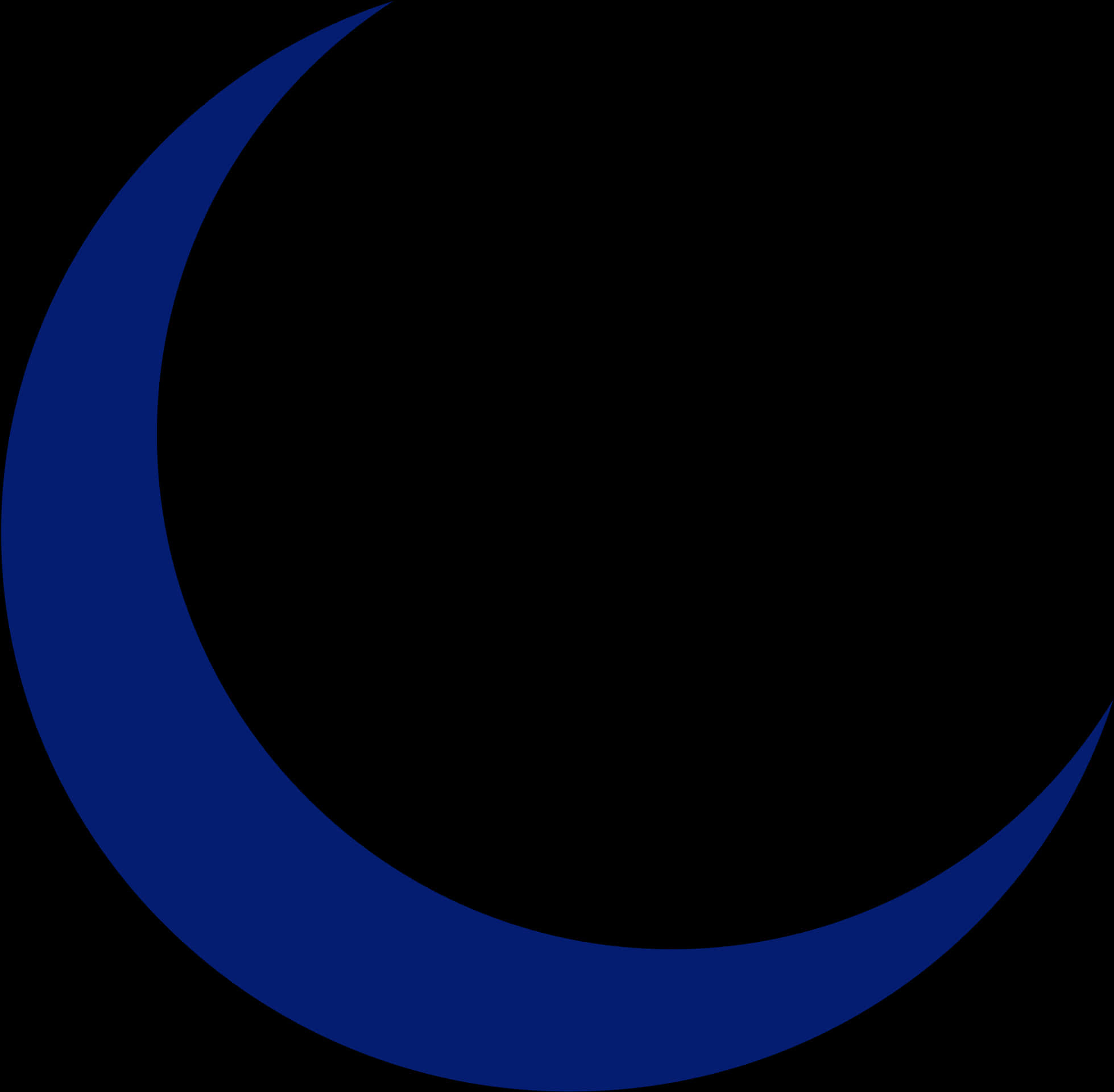 Blue Crescent Moon Graphic