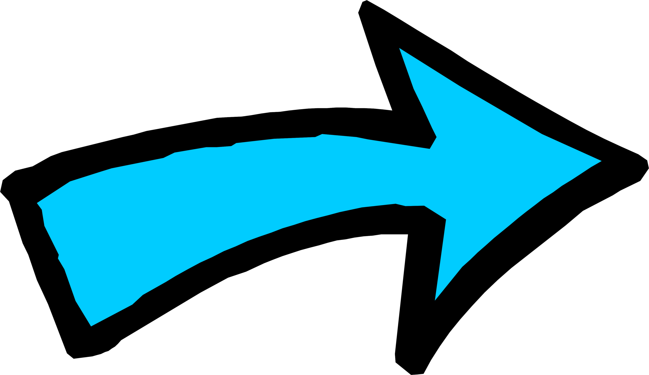 Blue Curved Arrow Clipart