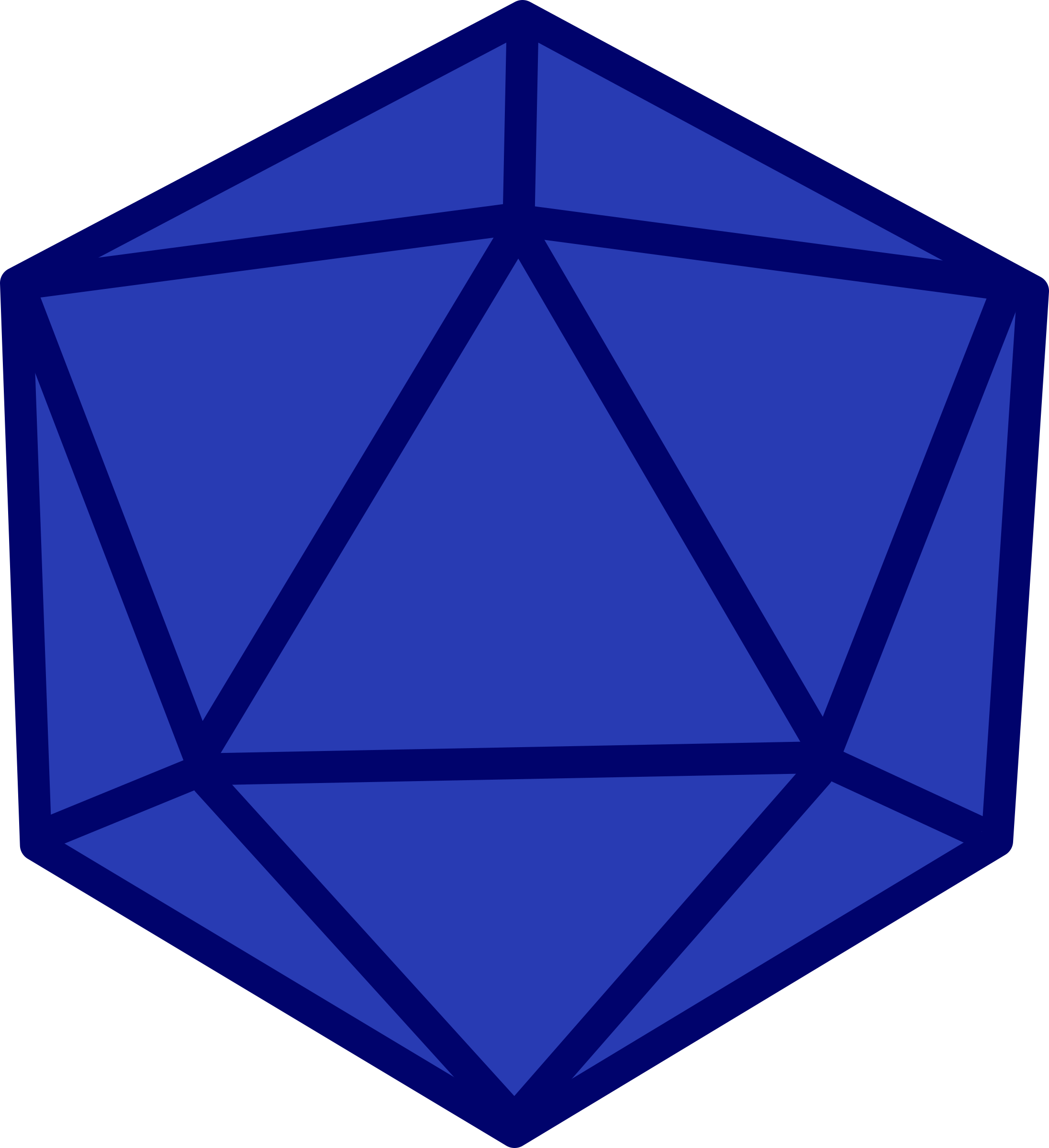 Blue D20 Dice Icon