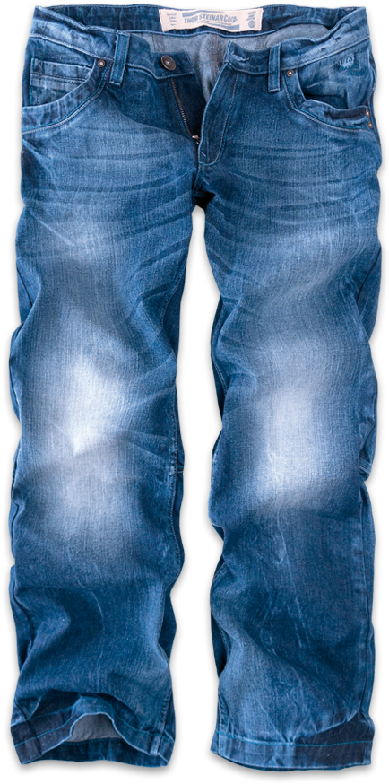 Blue Denim Jeans Front View