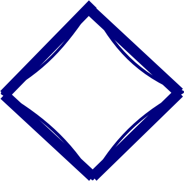 Blue Diamond Outline Graphic