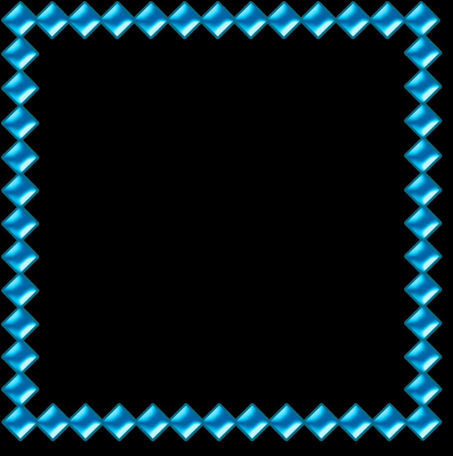 Blue Diamond Pattern Frame