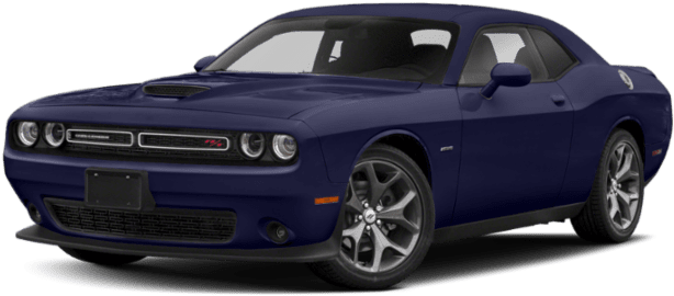 Blue Dodge Challenger Side View