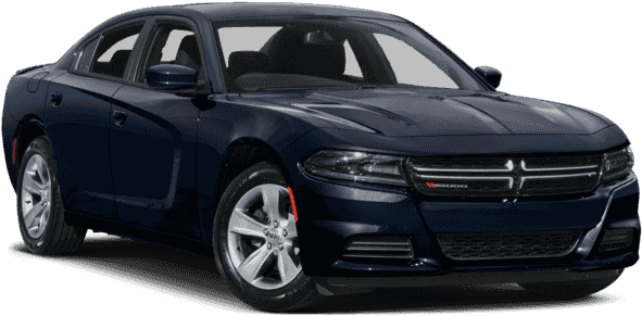 Blue Dodge Charger Side View