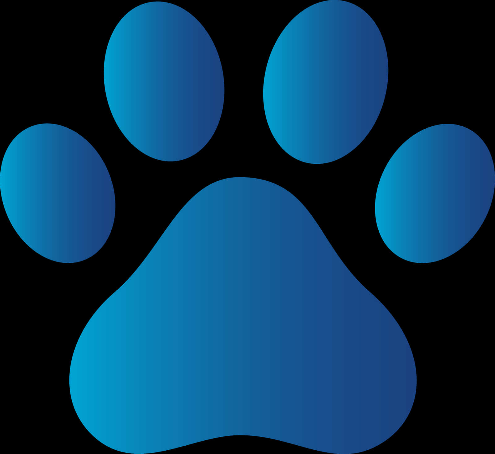 Blue Dog Paw Print Graphic