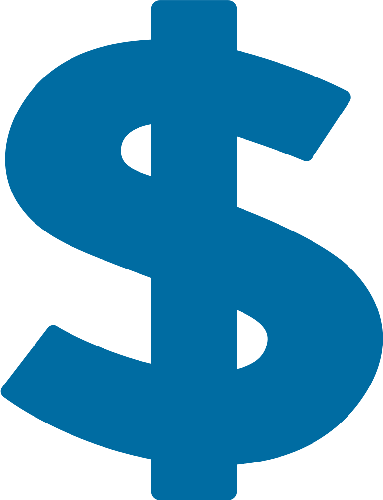 Blue Dollar Sign Graphic