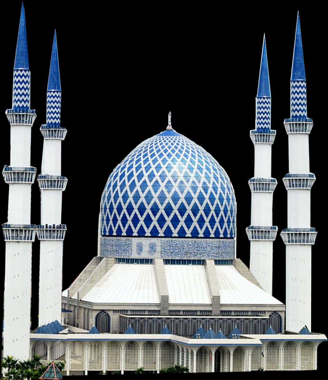 Blue Domed Mosquewith Minarets