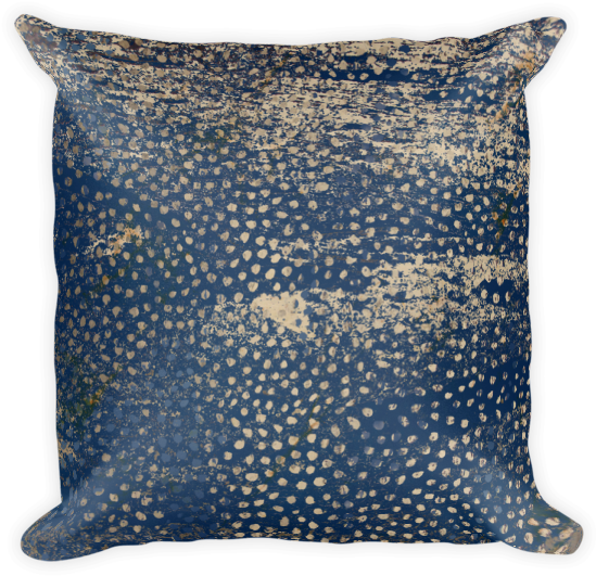 Blue Dot Pattern Cushion