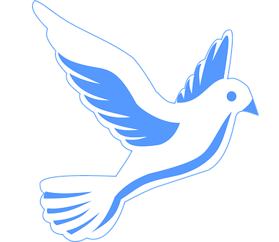 Blue Dove Silhouette Graphic