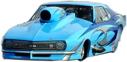 Blue Drag Racing Car S S