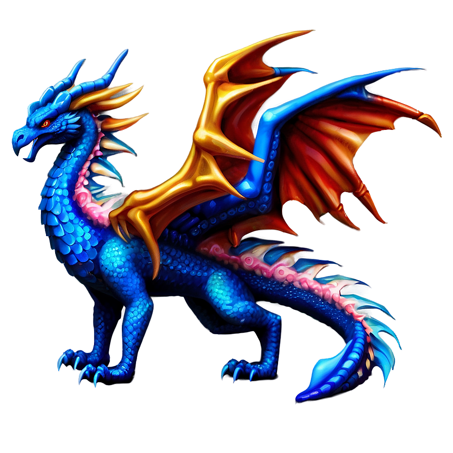 Blue Dragon And Phoenix Png 06252024