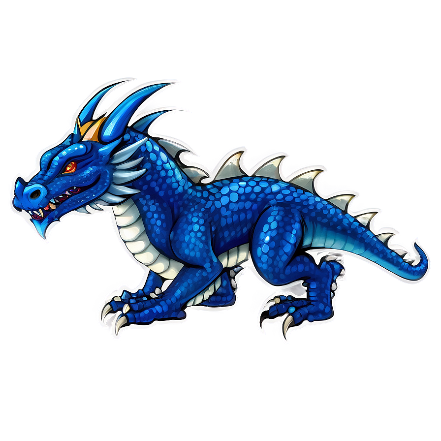 Blue Dragon With Sapphire Png 06252024