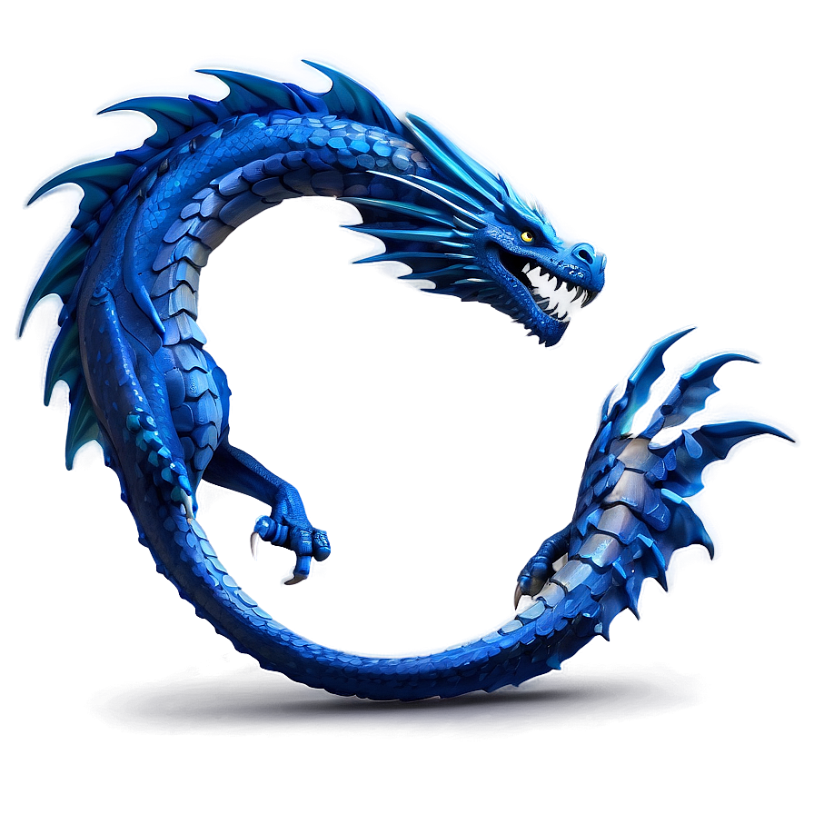 Blue Dragon With Sapphire Png Waq39