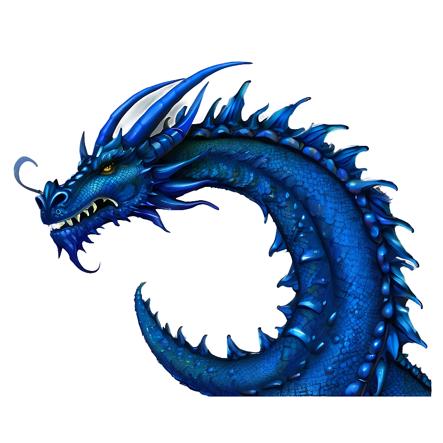 Blue Dragon With Stars Png 06252024