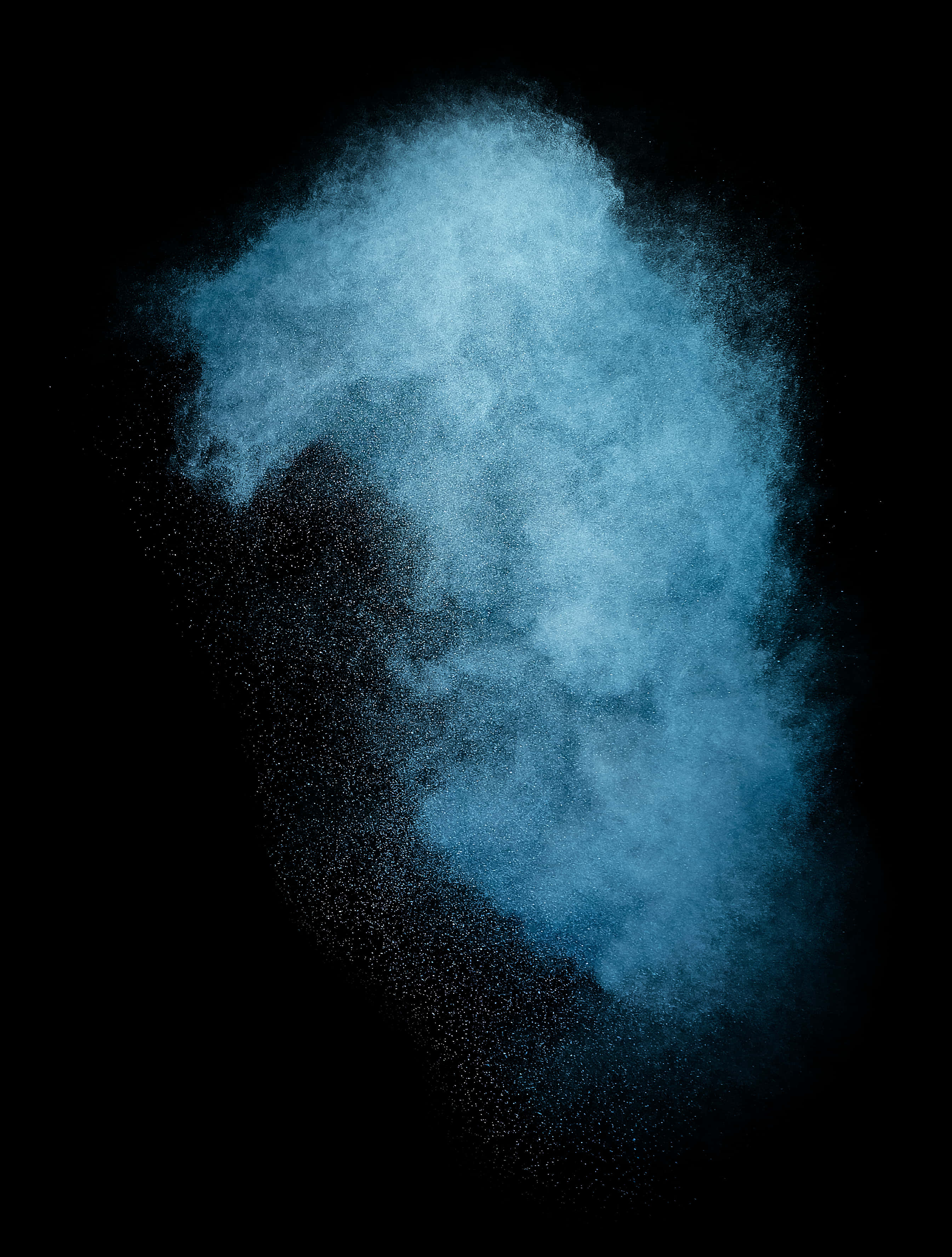 Blue Dust Cloud Dark Background