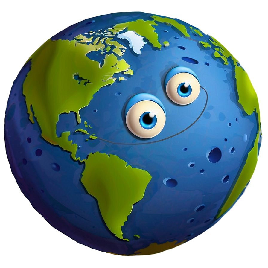 Blue Earth Cartoon Png 05252024