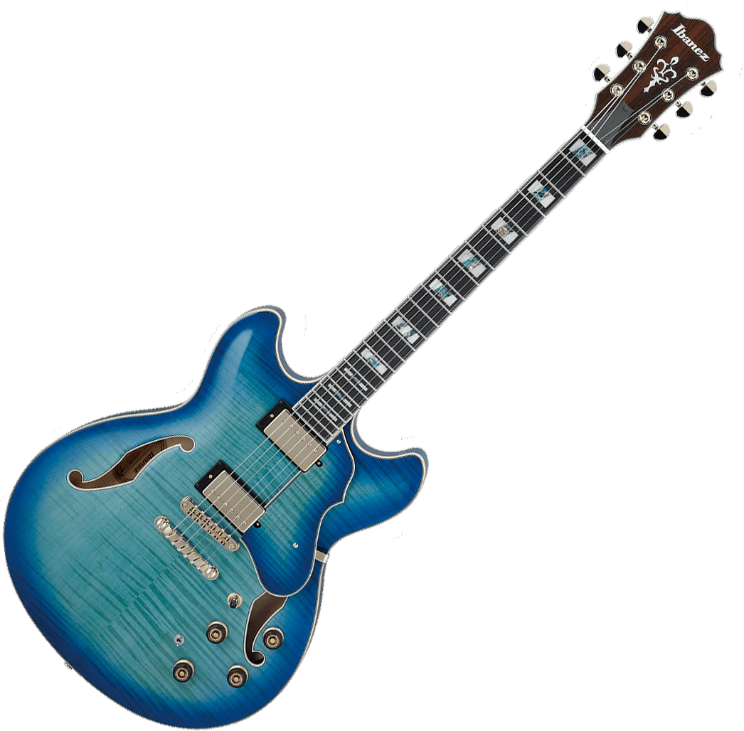 Blue Electric Guitar Isolated