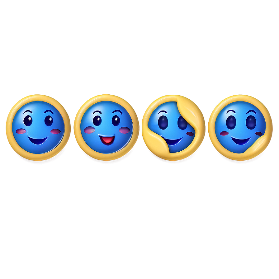 Blue Emoji Stickers Png Collection Tlh72