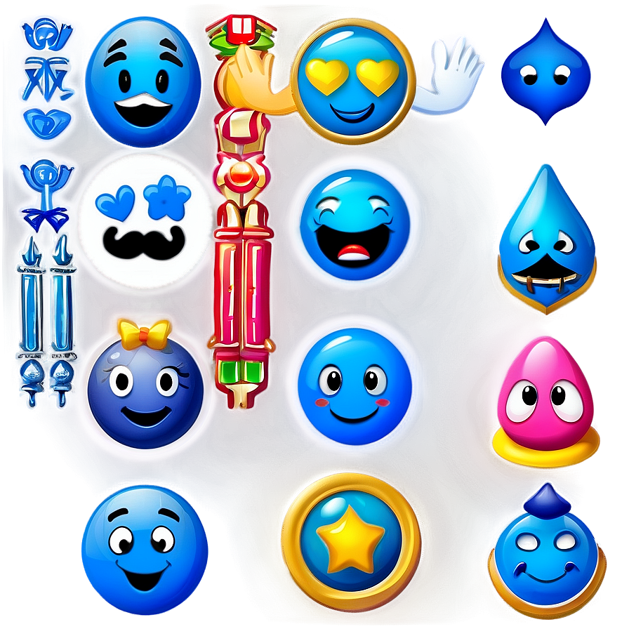 Blue Emojis Png For Designers Emq97