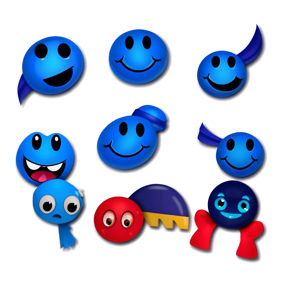 Blue Emojis Png For Projects 10