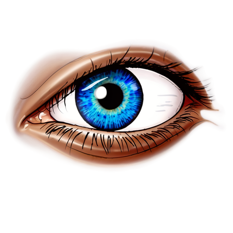 Blue Eyes Sketch Png Baj99