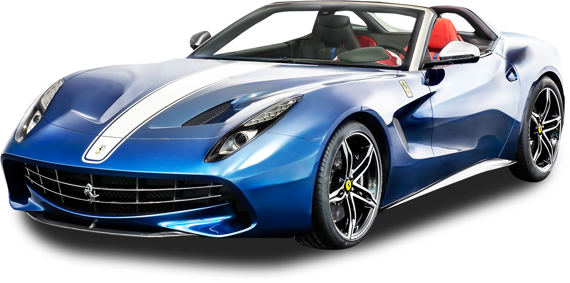 Blue Ferrari Convertible Sports Car