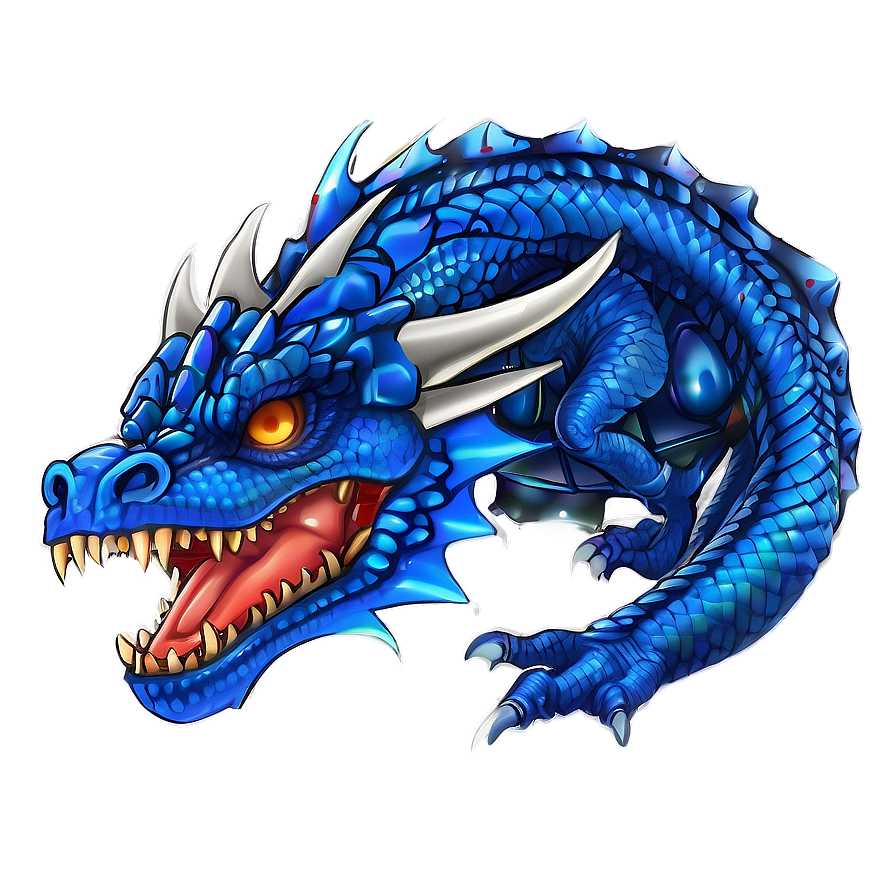 Blue Fire Dragon Animation Png Vnp29