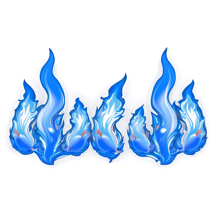 Blue Flames Pattern Png 06122024