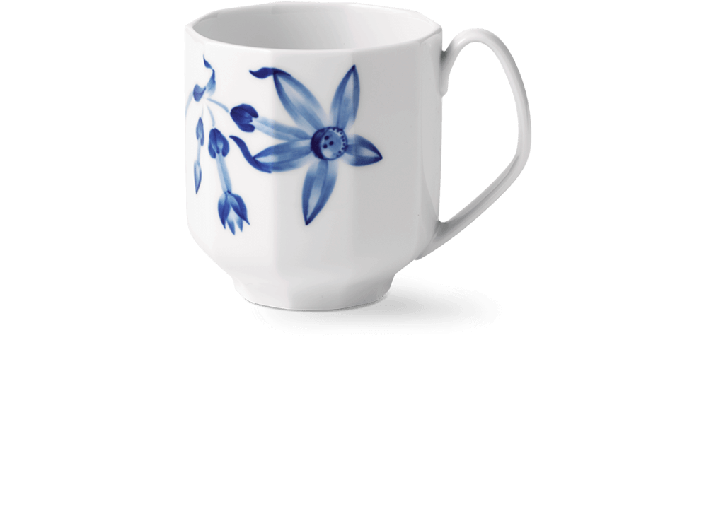 Blue Floral Ceramic Mug