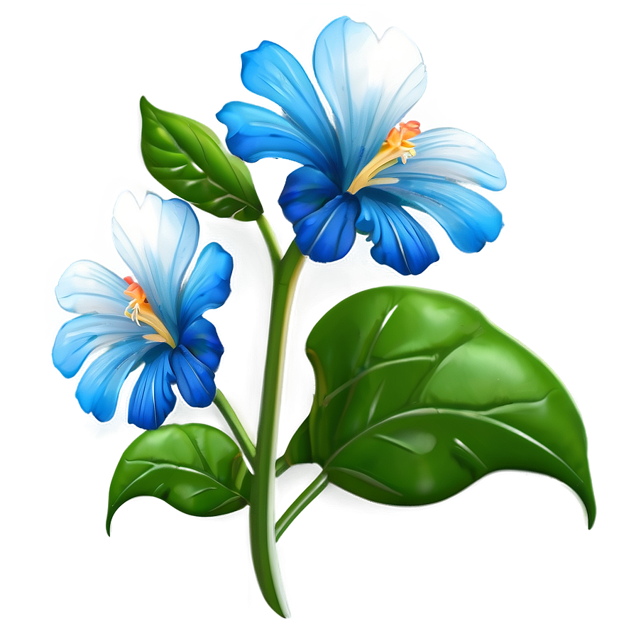 Blue Flower Abstract Png Gxc