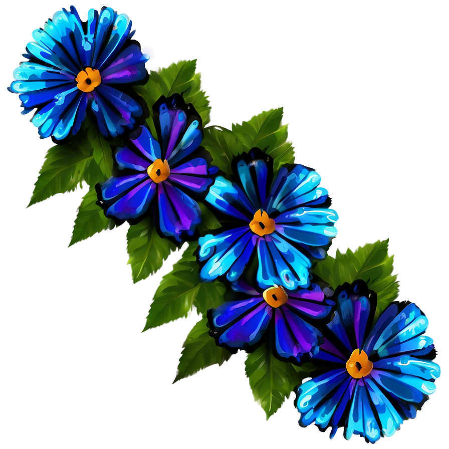 Blue Flower Abstract Png Yov