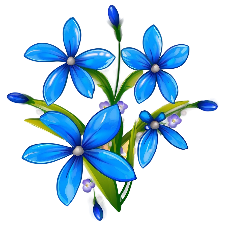 Blue Flower Composition Png Bug22