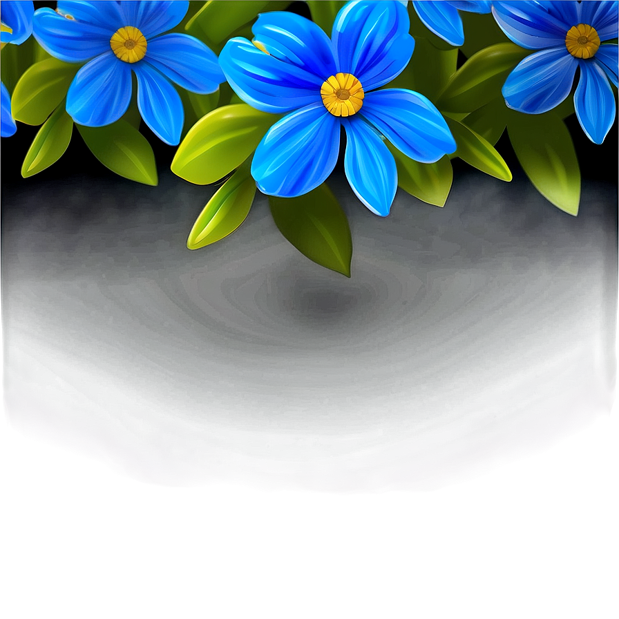 Blue Flower Composition Png Xqy