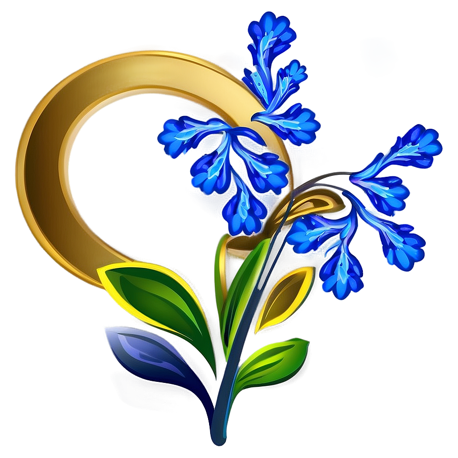 Blue Flower Design Png Wwm