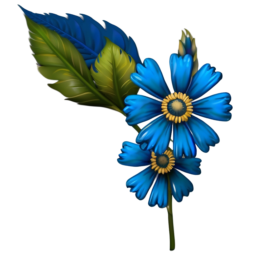 Blue Flower Detail Png Xbo82