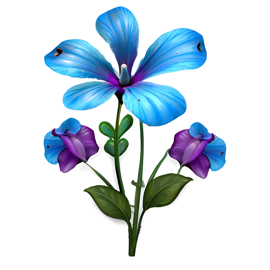 Blue Flower Fantasy Png 05242024