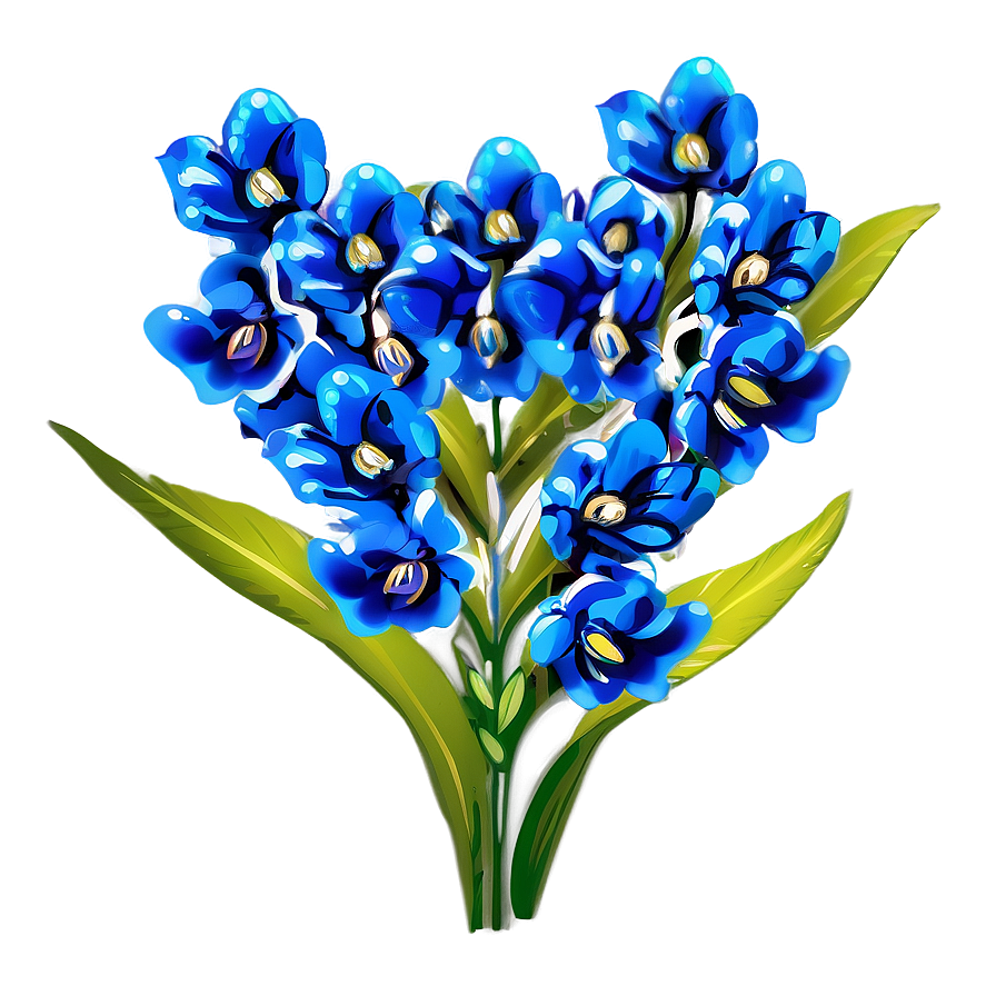 Blue Flower Festivity Png 56