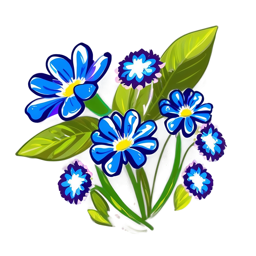 Blue Flower Festivity Png Jun75