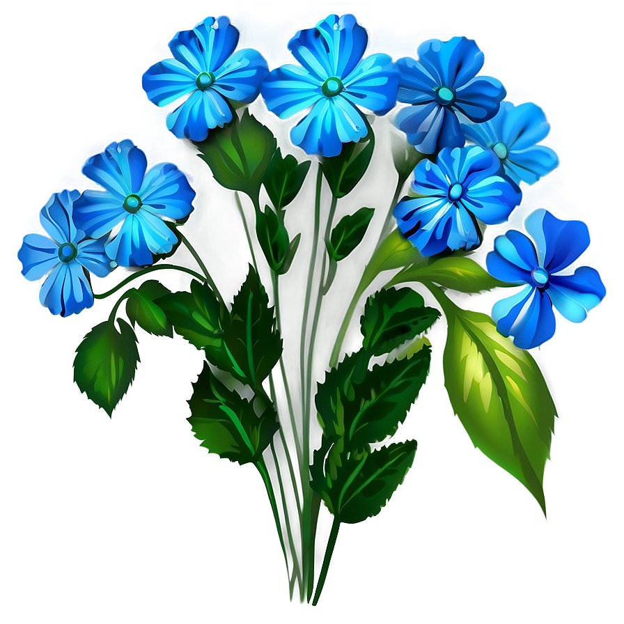 Blue Flower Graphic Png Yhn