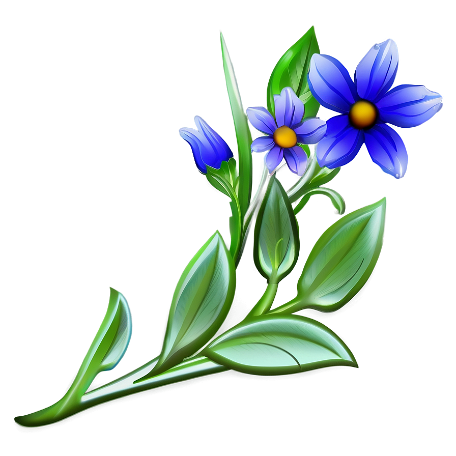 Blue Flower Icon Png Lej