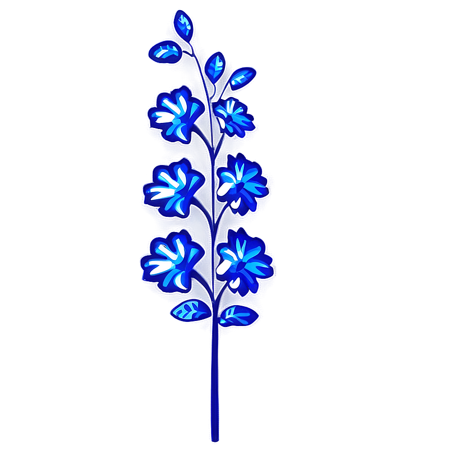 Blue Flower Ornament Png 72