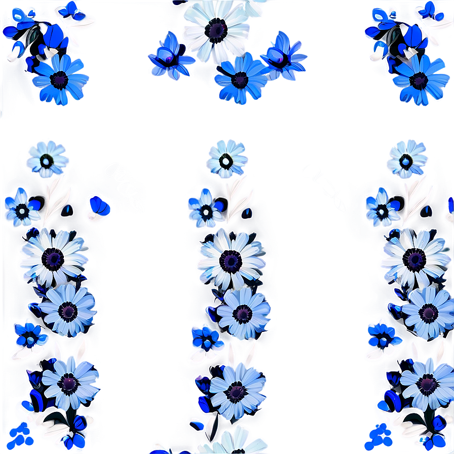 Blue Flower Pattern Png 05242024