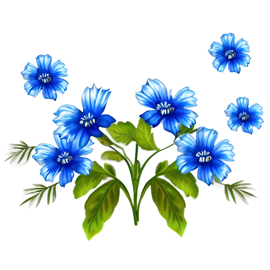 Blue Flower Png Uef62