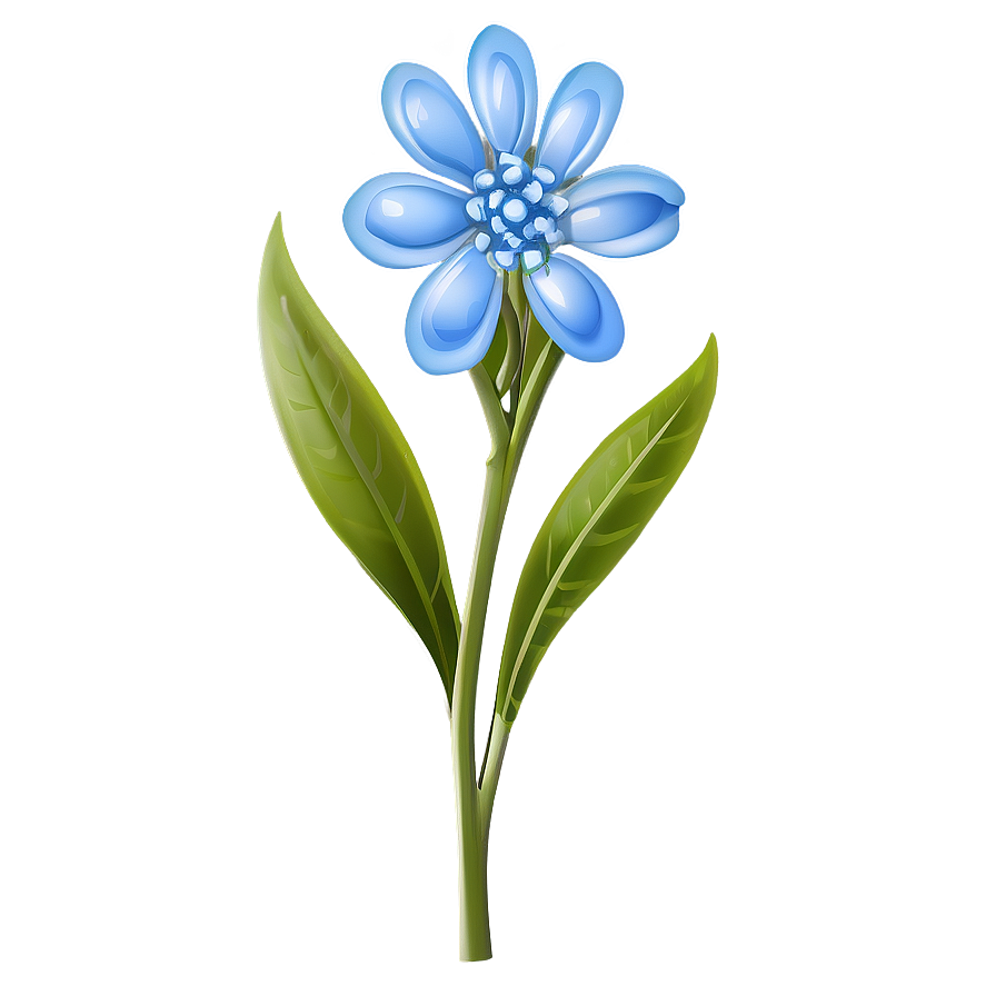 Blue Flower Portrait Png 18