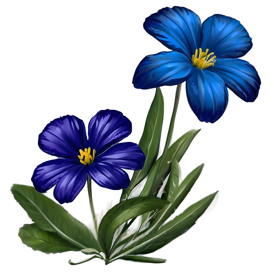 Blue Flower Portrait Png 83