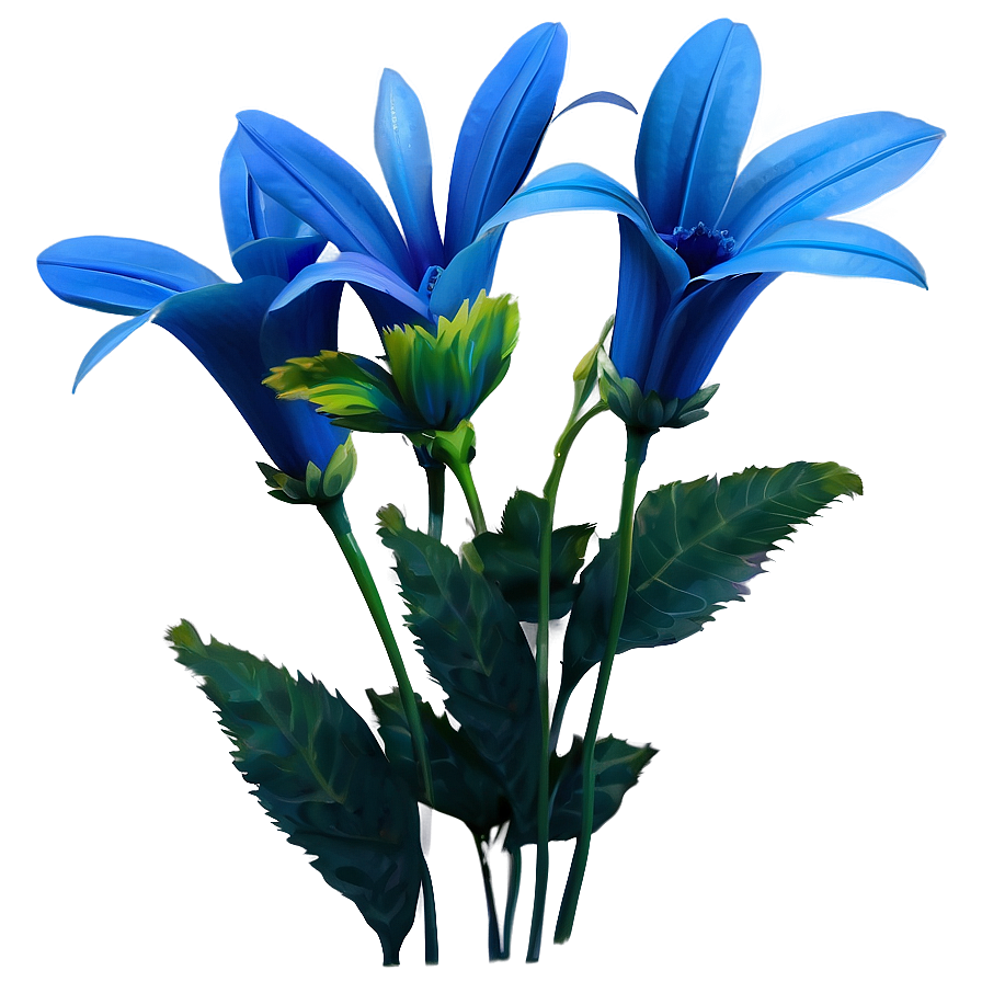 Blue Flower Print Png 05242024